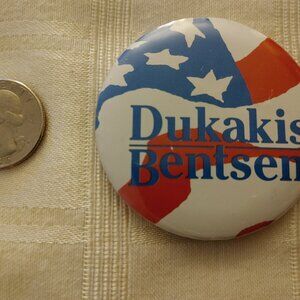 DUKAKIS/Bentsen Vintage Campaign Pin
